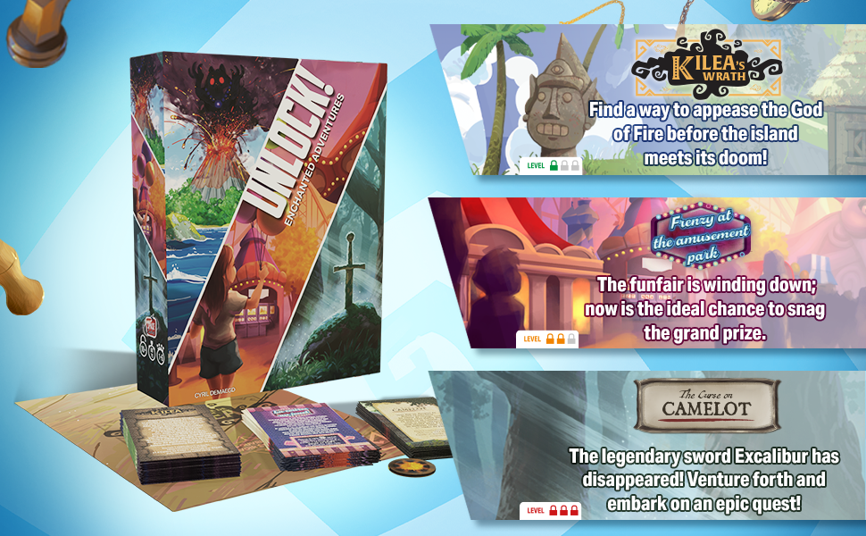 Asmodee Juego de cartas Enchanted Adventures: aventura cooperativa inspirada en la sala de escape, divertido juego familiar para niños y adultos, a partir de 10 a 6 jugadores, 1 hora de juego