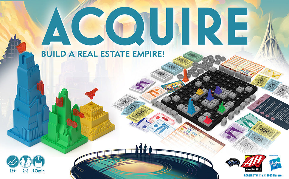 Renegade Game Studios | Juego de Mesa de Estrategia Acquire para 2-6 Jugadores, Edades 12+ con 2 Modos de Juego