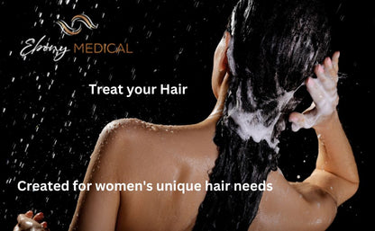 Ebony Medical Hair Support Shampoo - Solución para adelgazar el cabello y cabello parásito - Fortalece las hebras, la salud y el volumen del cuero cabelludo - Natural, vegano, sin sulfato - 12 onzas líquidas