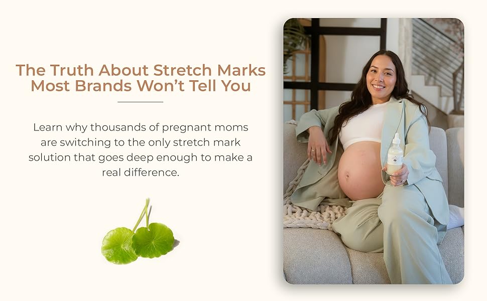 8 Sheep True Belly Serum, aceite para el vientre seguro para el embarazo con ácido hialurónico de triple peso y centella asiática, apoya la hidratación y elasticidad de la piel, fabricado en Estados