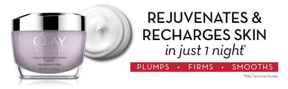 Olay Regenera Noche Recuperación Crema & crema facial hidratante, 1.7 onzas
