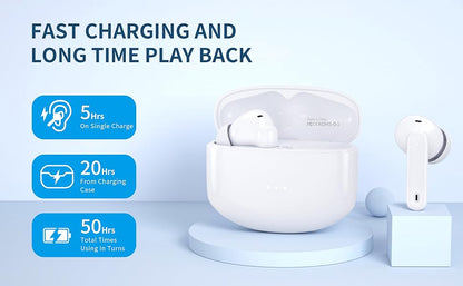 Auriculares inalámbricos A40 Pro, auriculares Bluetooth de 50 horas de reproducción, micrófono integrado con cancelación de ruido con funda de carga, auriculares Bluetooth con sonido estéreo