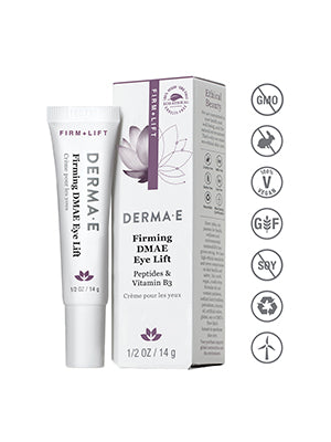Derma E Tratamiento de Ojos con Células Madre para Levantar – Crema Multi-Acción para Reafirmar y Reducir Arrugas para Bajo los Ojos y Párpados Superiores - Hidratante y Revitalizante, 14g