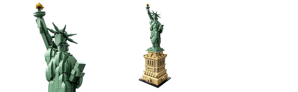 LEGO Architecture 21042 Set de Construcción de la Estatua de la Libertad - Recuerdo Coleccionable de la Ciudad de Nueva York, Decoración Creativa para el Hogar o Centro de Mesa para la Oficina, Gran