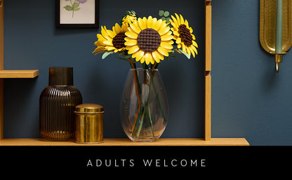 LEGO Botanicals 11502 - Ramo de girasol para adultos, a partir de 18 años, flores artificiales para la oficina en casa, dormitorio o decoración de escritorio, regalos para mujeres y hombres