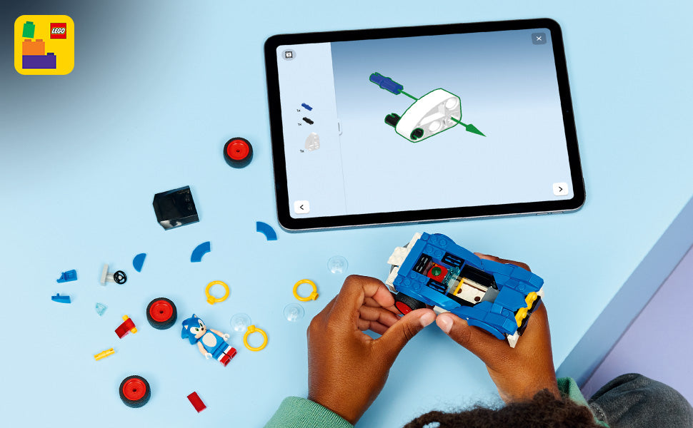 LEGO Sonic The Hedgehog Sonic: Speedster Lightning Race Car Toy para niños y niñas, juego de construcción de juguete con minifigura para niños y jugadores, a partir de 7 años, idea de regalo para