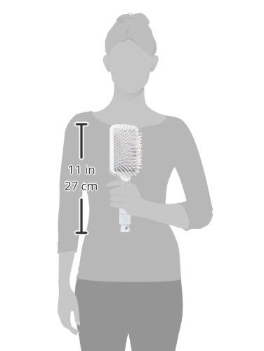 T3 Cepillo de paleta suave | Cuerpo acolchado y base plana ancha para un peinado suave | Cerdas resistentes al calor