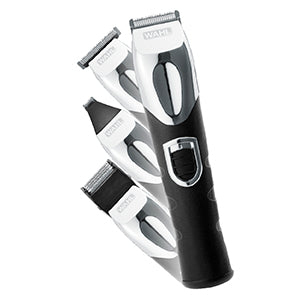 Wahl USA Recortadora recargable de iones de litio todo en uno para barba para hombres con accesorio de detalle y para recortar el pelo de las orejas y la nariz – Modelo 9854-600B