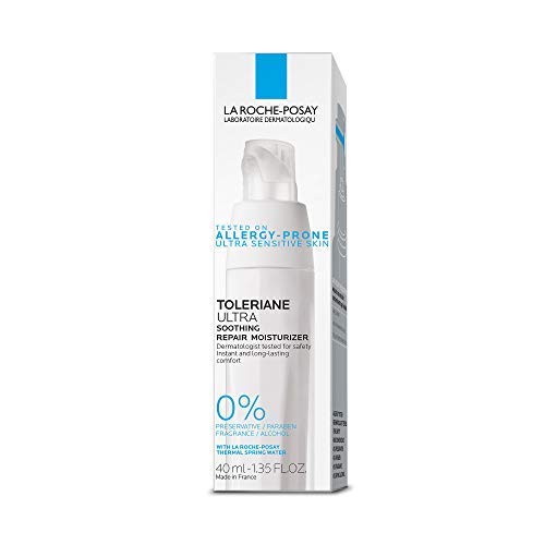 La Roche-Posay Toleriane Humectador facial, relajante, ultra Intenso, para piel sensible, de 1.35 onzas líquidas.