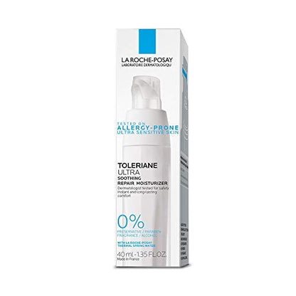 La Roche-Posay Toleriane Humectador facial, relajante, ultra Intenso, para piel sensible, de 1.35 onzas líquidas.