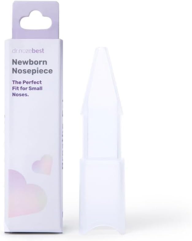 Dr. Noze Best Paquete del primer año del bebé | Aspirador nasal eléctrico para bebés diseñado por pediatras con pieza nasal para recién nacidos y 40 filtros | Registro de bebé esencial para aliviar la