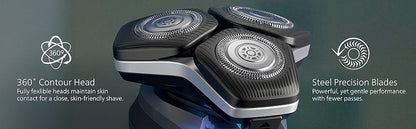 Philips Norelco Shaver 5400, afeitadora recargable en seco y húmedo con recortadora emergente, S5880/81