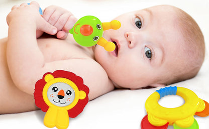 AIVIAI Juguetes para bebés de 0 a 6 meses, juguetes para bebés de 0 a 3 meses, sonajeros para bebés, juego de juguetes con caja de almacenamiento, sonajeros musicales para recién nacidos, juego de regalos con el primer sonajero del bebé (11 piezas)