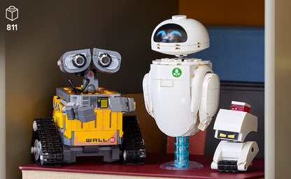 LEGO Disney & Pixar Wall-E & EVE - Juego de construcción para adultos, mayores de 18 años, oficina en casa, estante de libros o decoración de habitación para fanáticos de Disney, ideas de regalo para