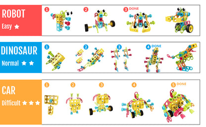 NXONE 195 piezas de juguetes educativos STEM para niños y