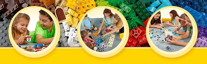 LEGO Classic Medium Creative Brick Box 10696 - Juego de bloques de construcción, con almacenamiento, incluye tren, automóvil y una figura de tigre, para personas de 4 a 99 años