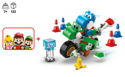 LEGO Super Mario: Bicicleta de Yoshi del Mario Kart - Juego de Construcción de Juguetes para Niños, Niños y Niñas, Edades 7+ - Juguete del Mario Kart para Fans con Yoshi Azul - Idea de Regalo para