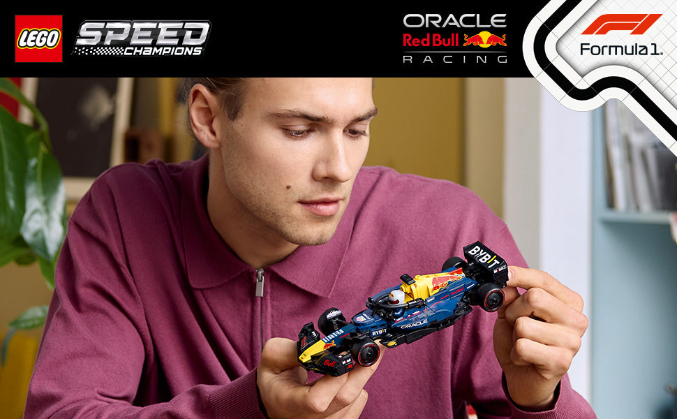 LEGO Speed Champions Oracle Red Bull Racing RB20 F1 modelo de coche de carreras - Kits de construcción para adultos, mayores de 18 años con características realistas - Manualidades DIY de Red Bull