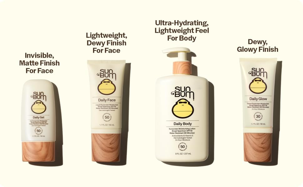 Sun Bum Daily SPF 50 - Loción corporal de protector solar de amplio espectro hidratante con vitamina E - Vegano y conforme con la Ley 104 de Hawái (sin octinoxato ni oxibenzona) - Testado por