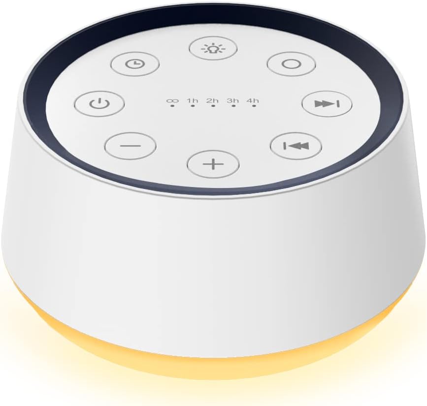 Máquina de Sonido de Ruido Marrón con 30 Sonidos Relajantes, Luz No...