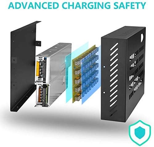 Estación de carga USB, 100 puertos, estación de energía USB, multipuerto, cargador de pared, adaptador de teléfono, multipuerto, multipuerto, cargador rápido USB para hotel, escuela, centros