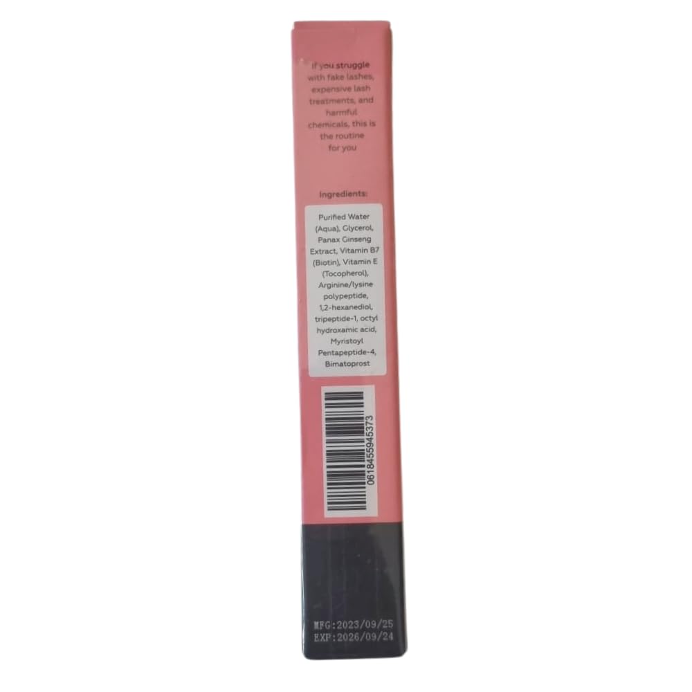Luxe Cosmetics Suero de pestañas (0.1 fl oz), suero de crecimiento de pestañas para pestañas más gruesas, largas y llenas, crecimiento de pestañas premium, pestañas de volumen, resultados visibles