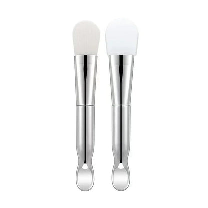 Dual-Use Silicone Facial Mask Brush with Soft Head And Digging Spoo...