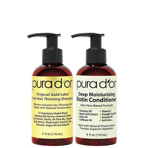 PURA D'OR Champú y Acondicionador de Biotina Anti-Adelgazamient...