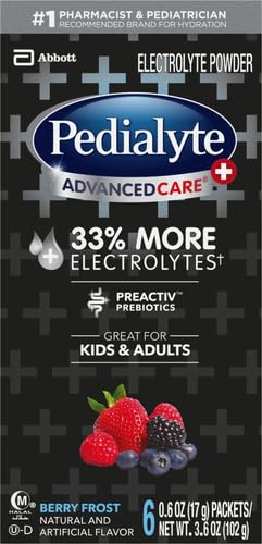 Pedialyte AdvancedCare Plus - Polvo de electrolitos, con un 33% más...