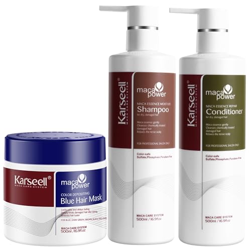 Karseell Set de champú y acondicionador con máscara de depósito de...