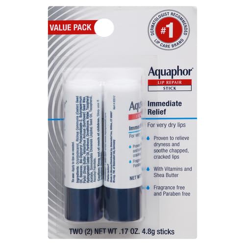 Aquaphor Barra de reparación de labios, paquete de bálsamo labial h...