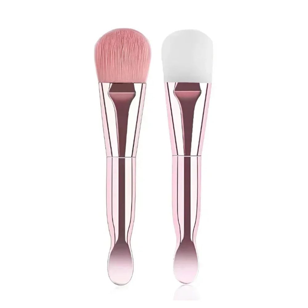 Dual-Use Silicone Facial Mask Brush with Soft Head And Digging Spoo...