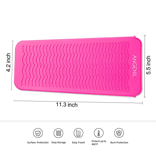 ANGENIL Bolsa de silicona resistente para alisador de cabello, riza...