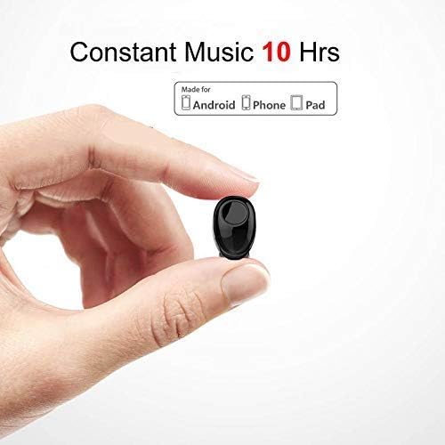 Auricular Bluetooth de 10 horas de reproducción, auricular inalámbrico único, mini micrófono manos libres, auriculares para conductores de camiones, auricular Bluetooth para teléfonos inteligentes iOS, Android, PC, TV, audiolibro