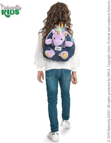 Mochila para niños pequeños Naturally KIDS con. Peluche Unicornio P...