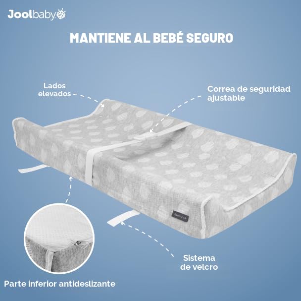 Jool Baby Serenity Almohadilla de Cambio Suave + Funda Lavable, Ant...