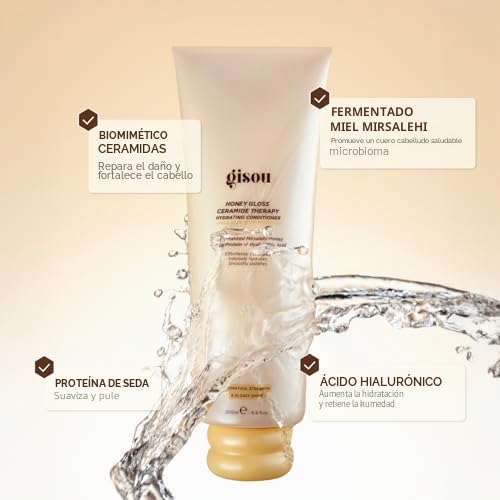Gisou Honey Gloss Hair Wash Duo - Champú y acondicionador hidratant...