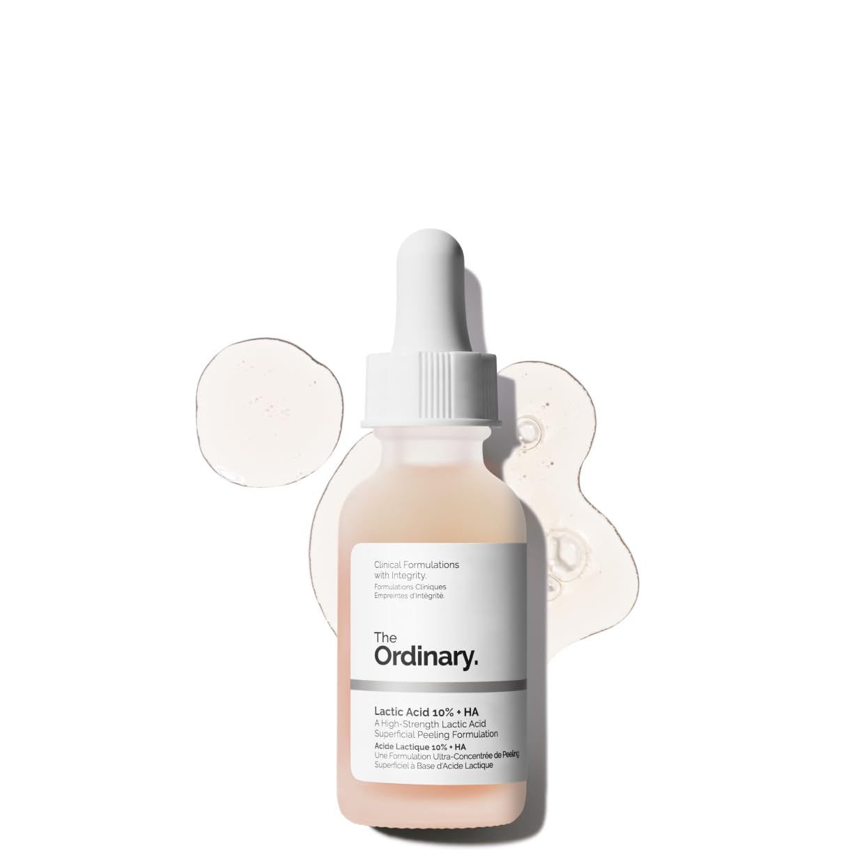 The Ordinary Ácido Láctico 10% + Ácido Hialurónico 2%, Suero Exfoliante de Alta Potencia para una Piel más Suave y Luminosa, 1 Fl Oz
