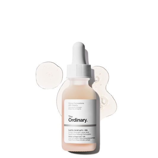 The Ordinary Ácido Láctico 10% + Ácido Hialurónico 2%, Suero Exfoliante de Alta Potencia para una Piel más Suave y Luminosa, 1 Fl Oz