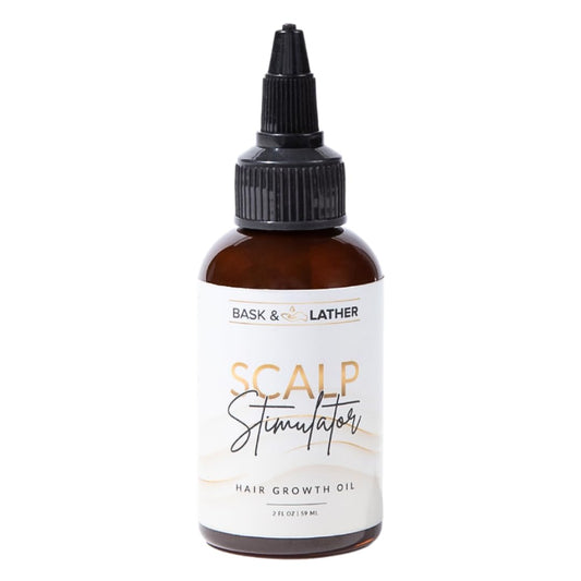 Aceite para el crecimiento del cabello y estimulador del cuero cabelludo de Bask & Lather, mezcla de menta y romero prensada en frío con semilla de uva para el crecimiento del cabello, orgánico y