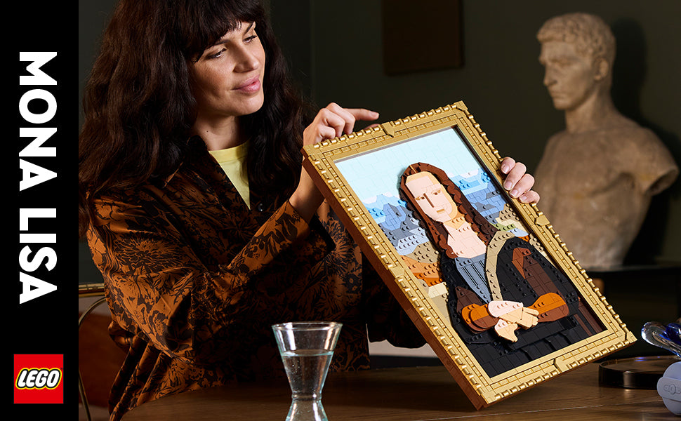 Set de Construcción de Arte LEGO Mona Lisa - Exhibición de Pared de Leonardo da Vinci, Edades 18+ - Manualidades DIY para Hombres, Mujeres - Ideal para Amantes de Rompecabezas y Arte - Idea de Regalo