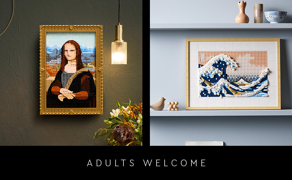 Set de Construcción de Arte LEGO Mona Lisa - Exhibición de Pared de Leonardo da Vinci, Edades 18+ - Manualidades DIY para Hombres, Mujeres - Ideal para Amantes de Rompecabezas y Arte - Idea de Regalo