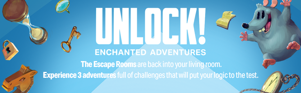 Asmodee Juego de cartas Enchanted Adventures: aventura cooperativa inspirada en la sala de escape, divertido juego familiar para niños y adultos, a partir de 10 a 6 jugadores, 1 hora de juego