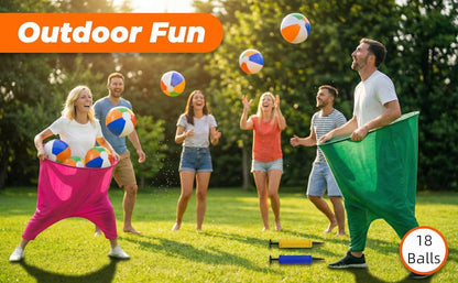 Juego de 22 piezas de pantalones de abuela para patio, juegos de Pascua, divertido juego de lanzamiento para adultos, incluye 2 bragas gigantes, 18 bolas inflables y 2 bombas, perfecto para formar