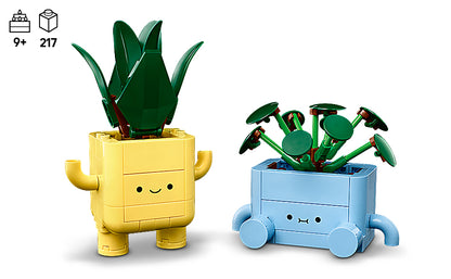 LEGO Botanicals Happy Plants - Juguete de construcción para niños, niñas y niños de 9 años en adelante, decoración de sala de juegos para escritorio o estante, regalo para cesta de Pascua, planta artificial de interior para jugar y exhibir - 10349
