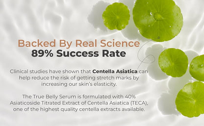 8 Sheep True Belly Serum, aceite para el vientre seguro para el embarazo con ácido hialurónico de triple peso y centella asiática, apoya la hidratación y elasticidad de la piel, fabricado en Estados