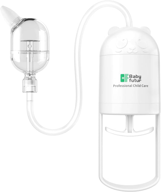 Aspirador nasal para bebé – Control manual de empujar-jalar, succión fuerte silenciosa, no necesita batería – Succión nasal suave e higiénica con caja de almacenamiento y clip de moco