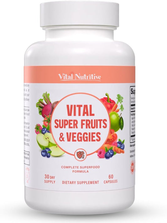 Vital Super Fruits &amp; Veggies - Cápsulas diarias de superaliment...