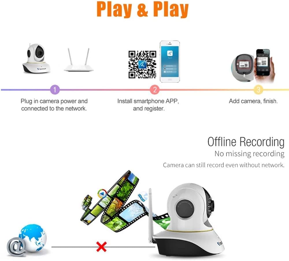 VSTARCAM Cámara para mascotas con láser, 3MP 2.4GHz WiFi interactiv...