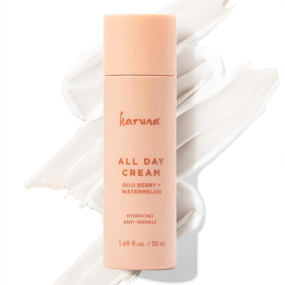 Karuna - Crema hidratante todo el día, crema facial antiarrugas fuera de set Sequedad y líneas finas - Hidratante facial hidratante, extracto de sandía antioxidante, ácido hialurónico, bayas de Goji y